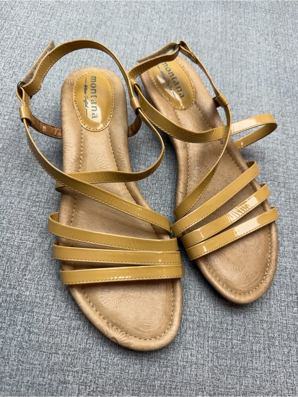 Montana Artisan Crafted Patent Wedge Sandals